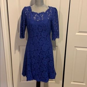 Royal blue lace dress great for wedding guest
